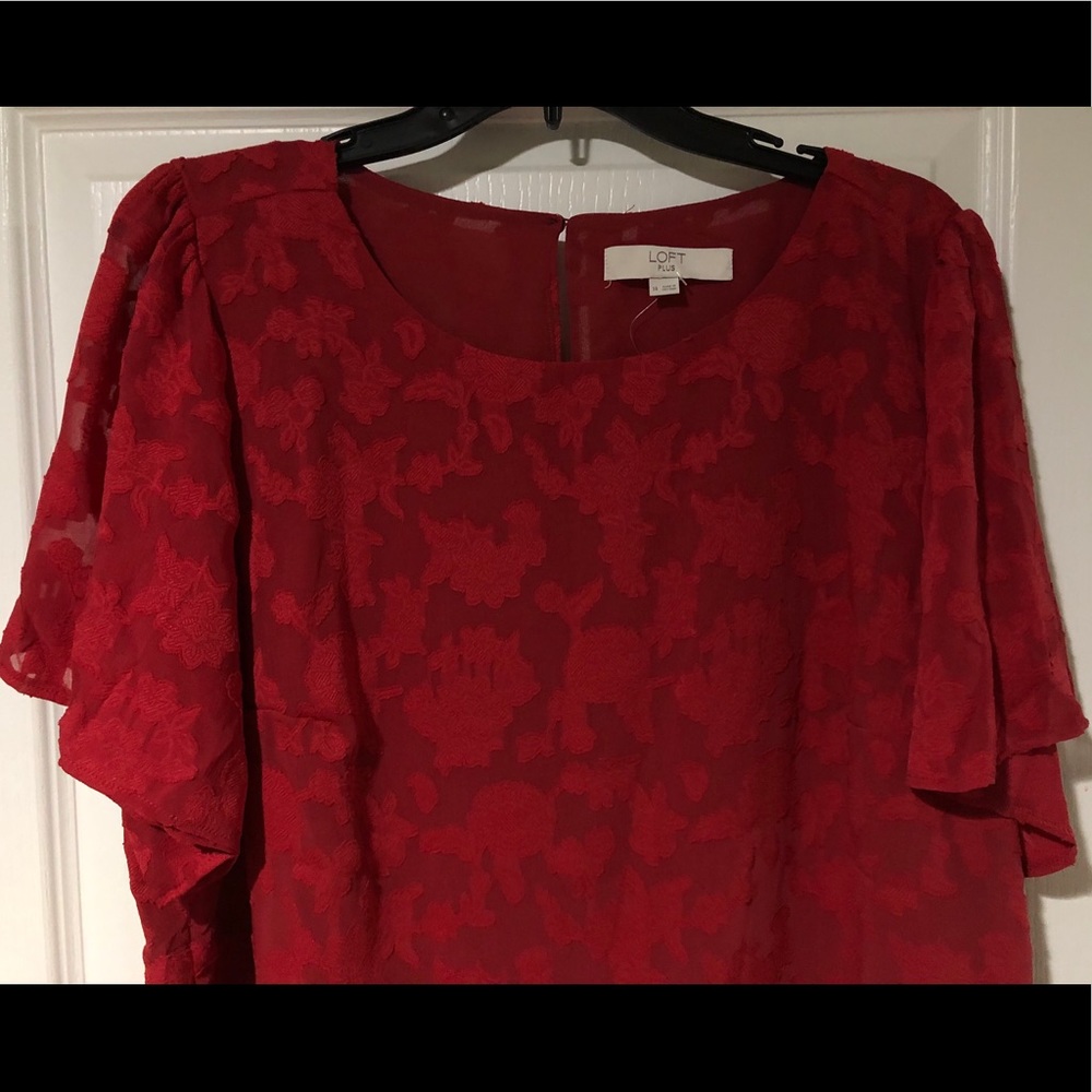 Loft Plus Clip Puff Sleeve Top